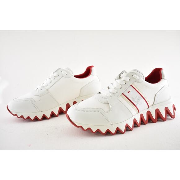 Christian Louboutin Nastroshark Donna Flat White Platform Low Top Sneaker 40 - Picture 13 of 16